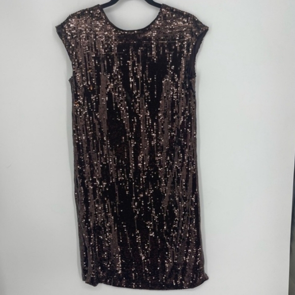 Maeve NWT Sequin Dress Brown XS - Picture 3 of 12